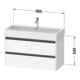 Duravit Waschtischunterschrank Ketho.2 98,4x46cm, betongr ma, 2 Schub., wandhängend
