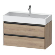 Duravit Waschtischunterschrank Ketho.2 98,4x46cm, Ei marm., 2 Schub., wandhängend