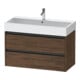 Duravit Waschtischunterschrank Ketho.2 98,4x46cm, Nussb dkl., 2 Schub., wandhängend-1