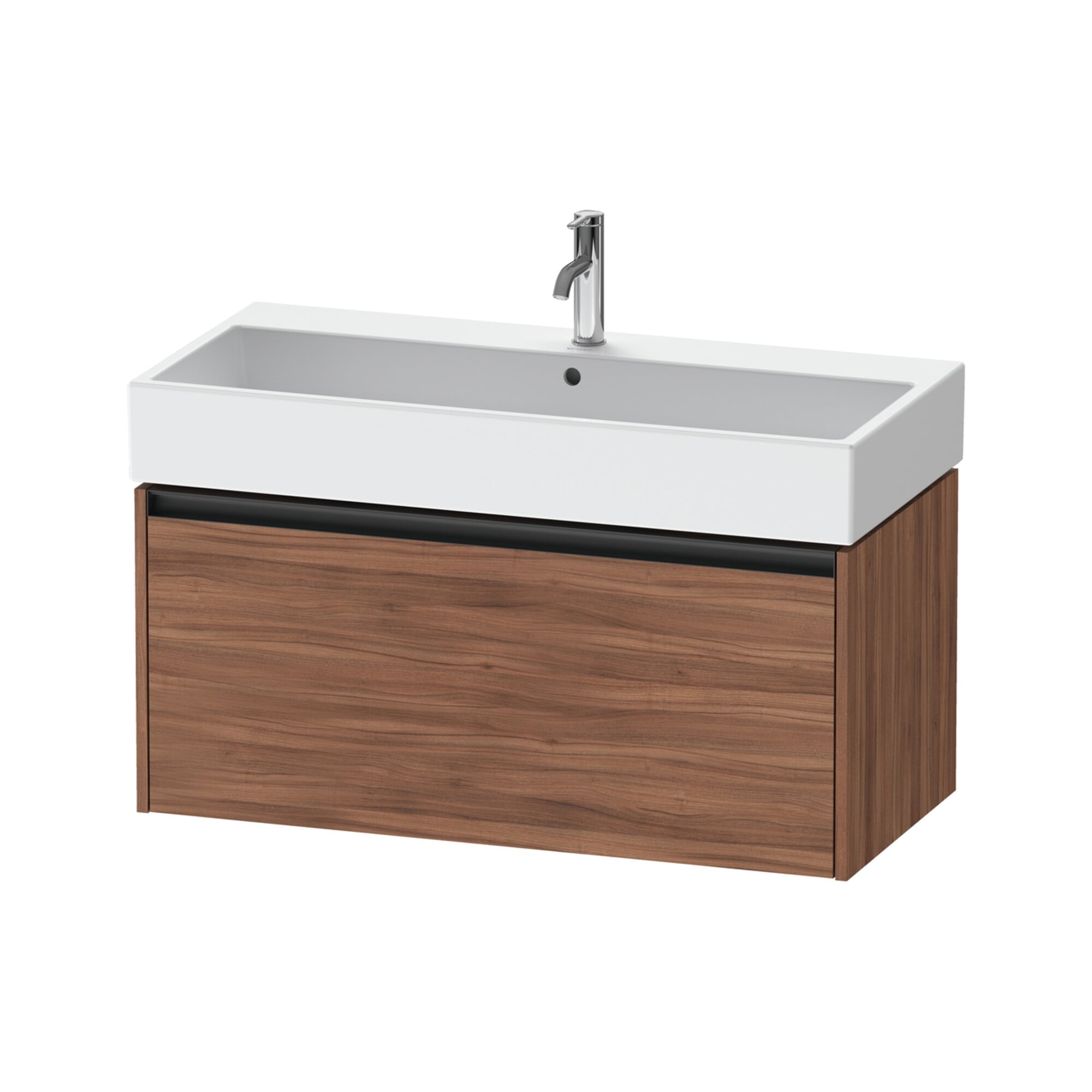 Duravit Waschtischunterschrank Ketho.2 98,4x46cm, Nussb Nat, 1 Ausz., wandhängend