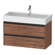 Duravit Waschtischunterschrank Ketho.2 98,4x46cm, Nussb Nat, 2 Schub., wandhängend