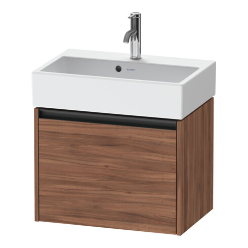Duravit Waschtischunterschrank Ketho.2 Compact 58,4x39x44cm, 1 Ausz., wandhängend, Nussb Nat