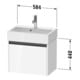 Duravit Waschtischunterschrank Ketho.2 Compact 58,4x39x44cm, 1 Ausz., wandhängend, we. hgl