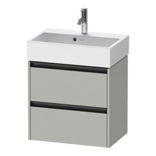 Duravit Waschtischunterschrank Ketho.2 Compact 58,4x39x54,9cm, 2 SBK, wandhängend, betongr ma