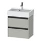 Duravit Waschtischunterschrank Ketho.2 Compact 58,4x39x54,9cm, 2 SBK, wandhängend, betongr ma-1