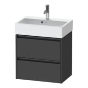 Duravit Waschtischunterschrank Ketho.2 Compact 58,4x39x54,9cm, 2 SBK, wandhängend, graph ma