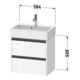 Duravit Waschtischunterschrank Ketho.2 Compact 58,4x39x54,9cm, 2 Schub., wandhängend, Ei Nat
