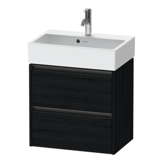 Duravit Waschtischunterschrank Ketho.2 Compact 58,4x39x54,9cm, 2 Schub., wandhängend, Ei sw
