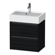 Duravit Waschtischunterschrank Ketho.2 Compact 58,4x39x54,9cm, 2 Schub., wandhängend, Ei sw