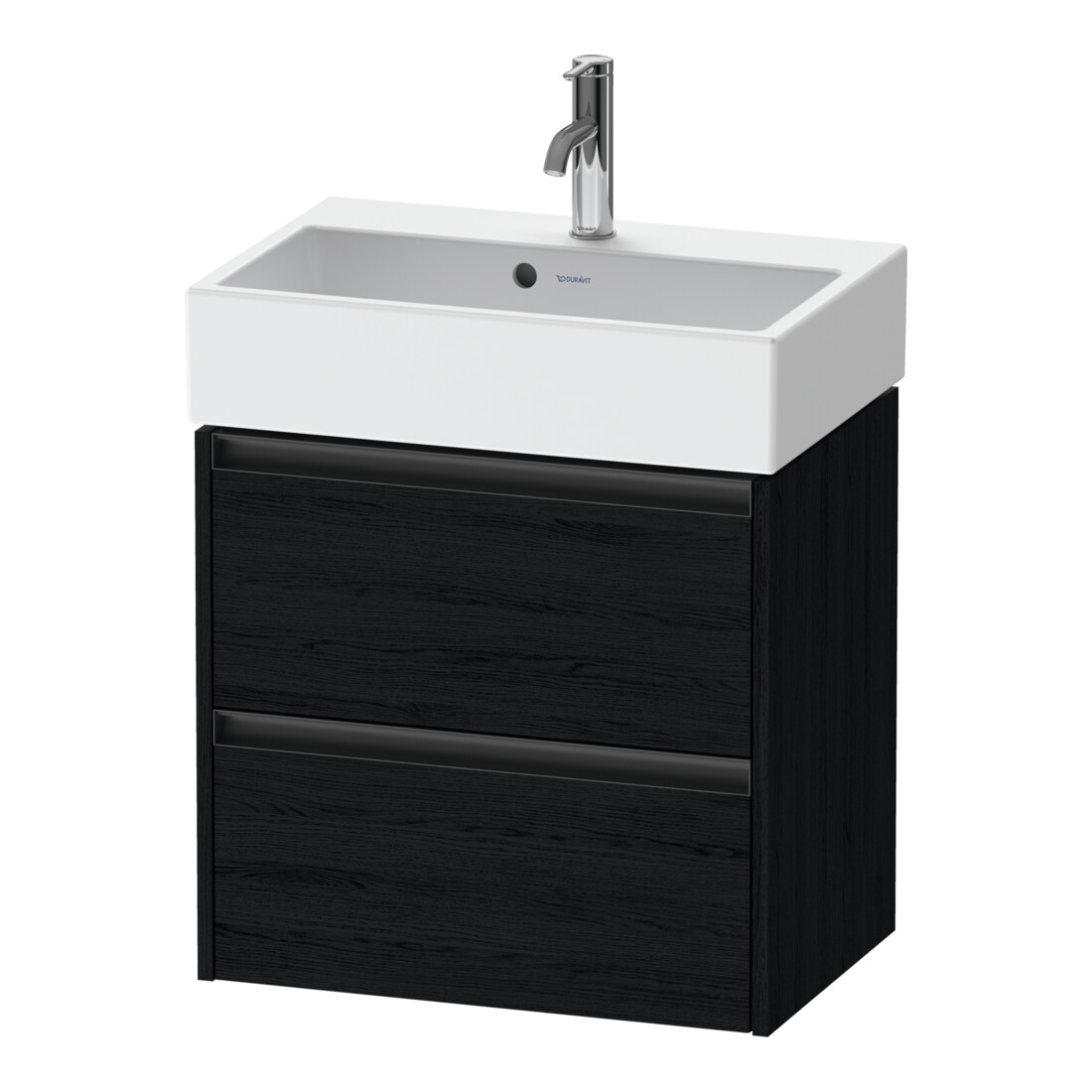 Duravit Waschtischunterschrank Ketho.2 Compact 58,4x39x54,9cm, 2 Schub., wandhängend, Ei sw