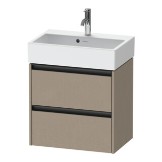 Duravit Waschtischunterschrank Ketho.2 Compact 58,4x39x54,9cm, 2 Schub., wandhängend, leinen