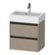 Duravit Waschtischunterschrank Ketho.2 Compact 58,4x39x54,9cm, 2 Schub., wandhängend, leinen-1