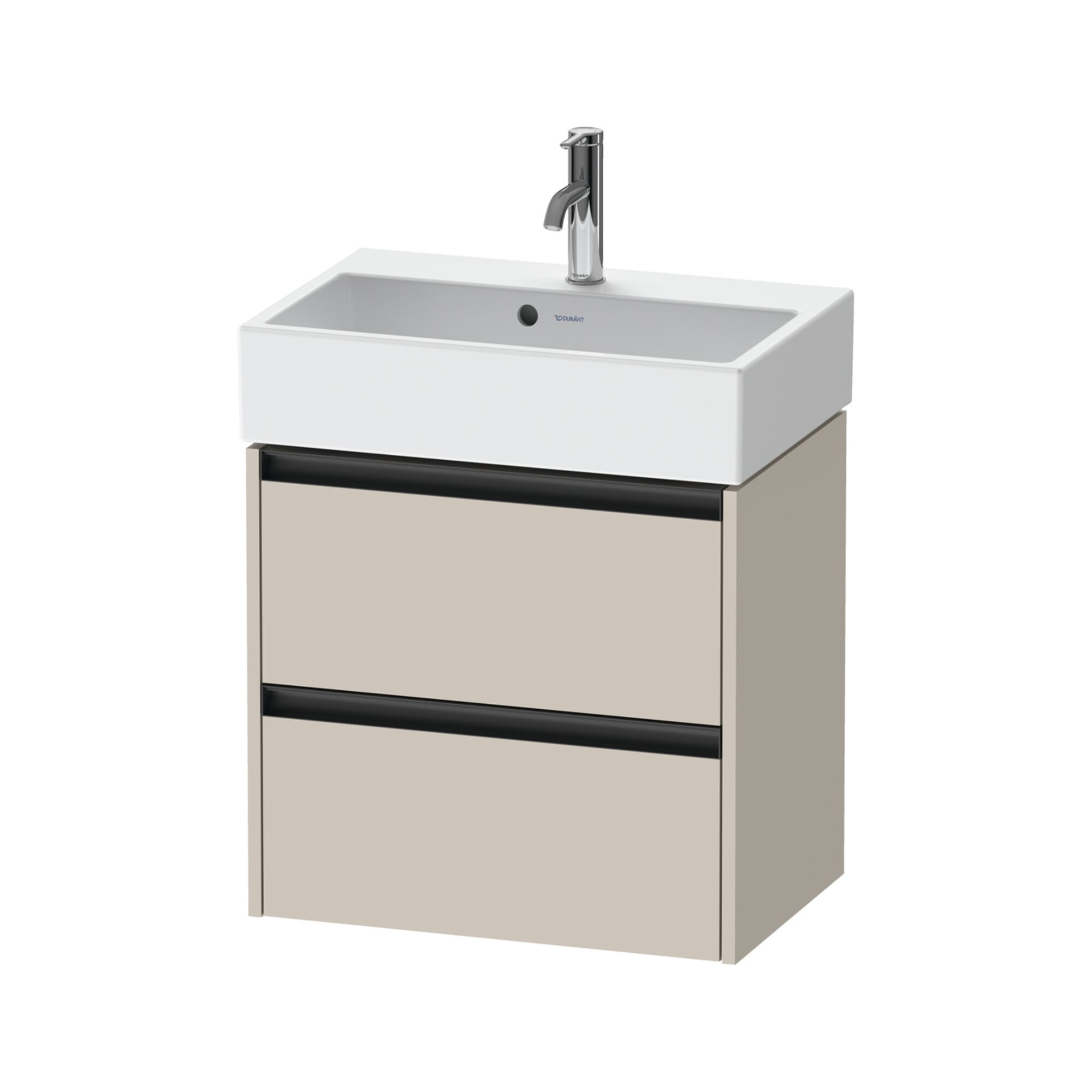 Duravit Waschtischunterschrank Ketho.2 Compact 58,4x39x54,9cm, 2 Schub., wandhängend, Tau ma