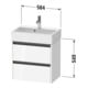 Duravit Waschtischunterschrank Ketho.2 Compact 58,4x39x54,9cm, 2 Schub., wandhängend, we. hgl