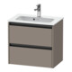 Duravit Waschtischunterschrank Ketho.2 Compact 61x39cm, bas. ma, 2 Schub., wandhängend-1