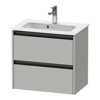 Duravit Waschtischunterschrank Ketho.2 Compact 61x39cm, betongr ma, 2 Schub., wandhängend