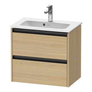 Duravit Waschtischunterschrank Ketho.2 Compact 61x39cm, Ei Nat, 2 Schub., wandhängend
