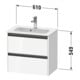 Duravit Waschtischunterschrank Ketho.2 Compact 61x39cm, Ei Nat, 2 Schub., wandhängend-3