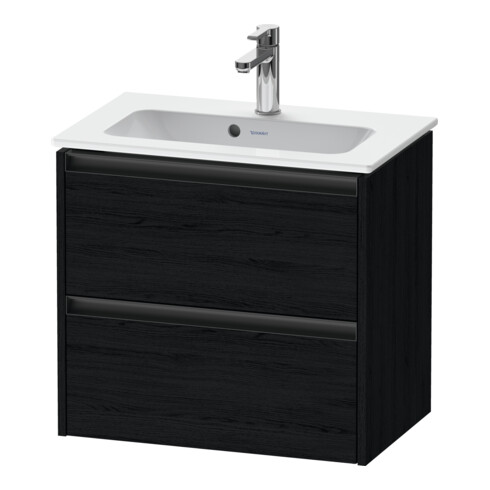Duravit Waschtischunterschrank Ketho.2 Compact 61x39cm, Ei sw, 2 Schub., wandhängend