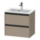 Duravit Waschtischunterschrank Ketho.2 Compact 61x39cm, lei, 2 Schubkästen, wandhängend-1