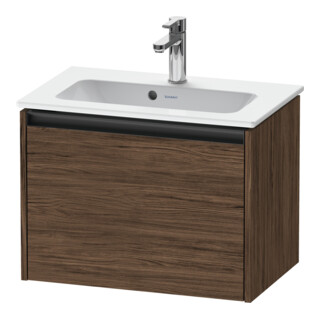 Duravit Waschtischunterschrank Ketho.2 Compact 61x39cm, Nussb dkl., 1 Ausz., wandhängend