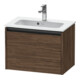 Duravit Waschtischunterschrank Ketho.2 Compact 61x39cm, Nussb dkl., 1 Ausz., wandhängend-1
