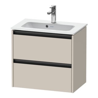 Duravit Waschtischunterschrank Ketho.2 Compact 61x39cm, Tau ma, 2 Schub., wandhängend