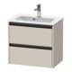 Duravit Waschtischunterschrank Ketho.2 Compact 61x39cm, Tau ma, 2 Schub., wandhängend-1