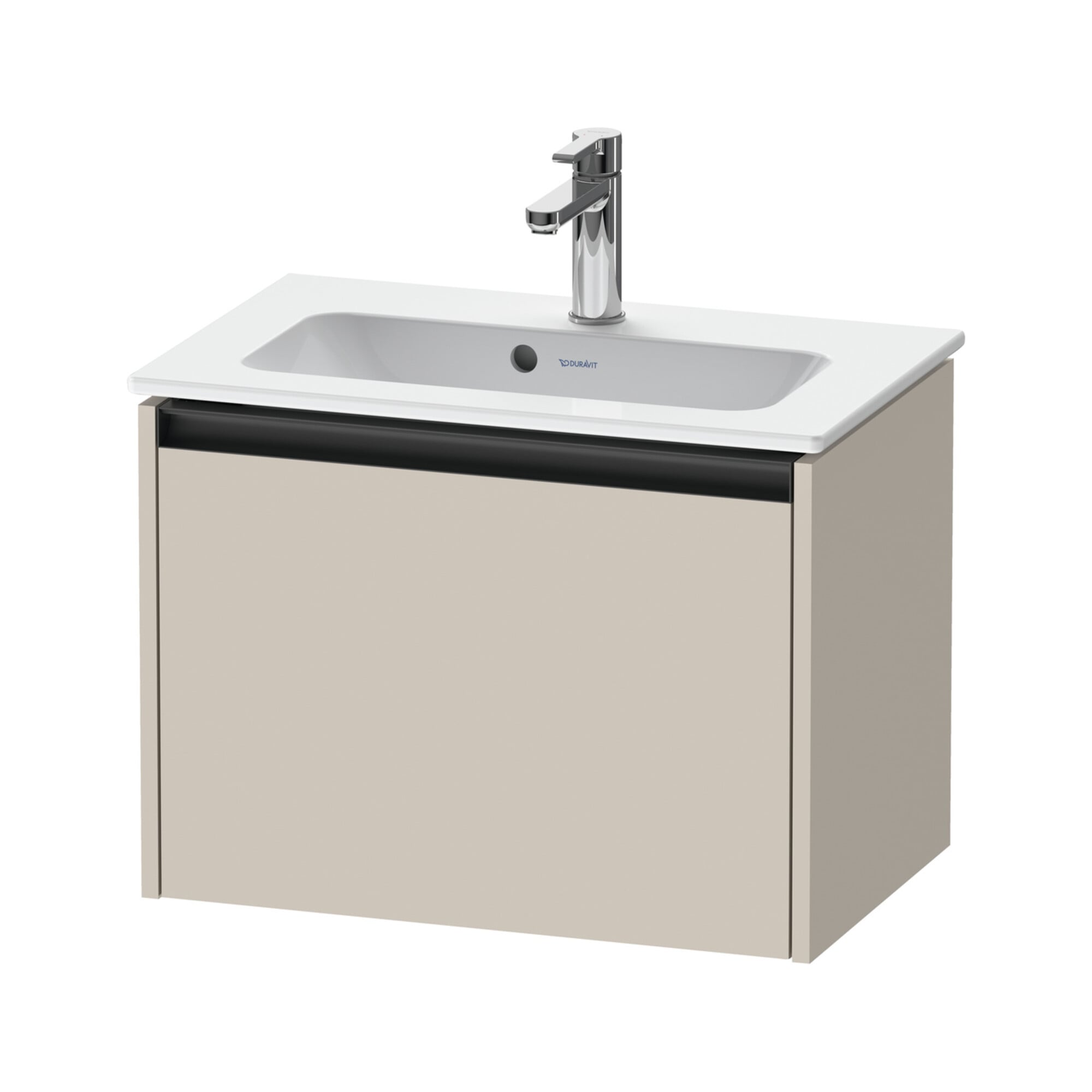 Duravit Waschtischunterschrank Ketho.2 Compact 61x39cm, Tau matt, 1 Auszug, wandhängend