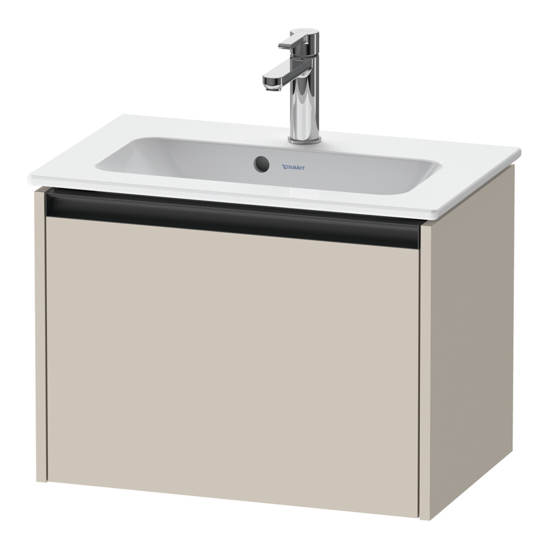 Duravit Waschtischunterschrank Ketho.2 Compact 61x39cm, Tau matt, 1 Auszug, wandhängend