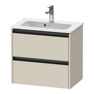 Duravit Waschtischunterschrank Ketho.2 Compact 61x39cm, Tau matt, 2 Schub., wandhängend