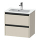 Duravit Waschtischunterschrank Ketho.2 Compact 61x39cm, Tau matt, 2 Schub., wandhängend-1