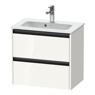 Duravit Waschtischunterschrank Ketho.2 Compact 61x39cm, we. hgl, 2 Schub., wandhängend