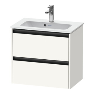 Duravit Waschtischunterschrank Ketho.2 Compact 61x39cm, we. matt, 2 Schub., wandhängend