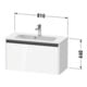 Duravit Waschtischunterschrank Ketho.2 Compact 81x39cm, bas. ma, 1 Auszug, wandhängend-3