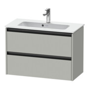 Duravit Waschtischunterschrank Ketho.2 Compact 81x39cm, betongr ma, 2 Schub., wandhängend