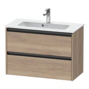 Duravit Waschtischunterschrank Ketho.2 Compact 81x39cm, Ei marm., 2 Schub., wandhängend
