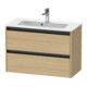 Duravit Waschtischunterschrank Ketho.2 Compact 81x39cm, Ei Nat, 2 Schub., wandhängend-1