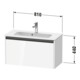 Duravit Waschtischunterschrank Ketho.2 Compact 81x39cm, graph ma, 1 Auszug, wandhängend