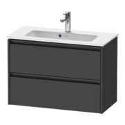 Duravit Waschtischunterschrank Ketho.2 Compact 81x39cm, graph ma, 2 Schub., wandhängend