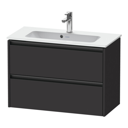 Duravit Waschtischunterschrank Ketho.2 Compact 81x39cm, graph matt, 2 Schub., wandhängend