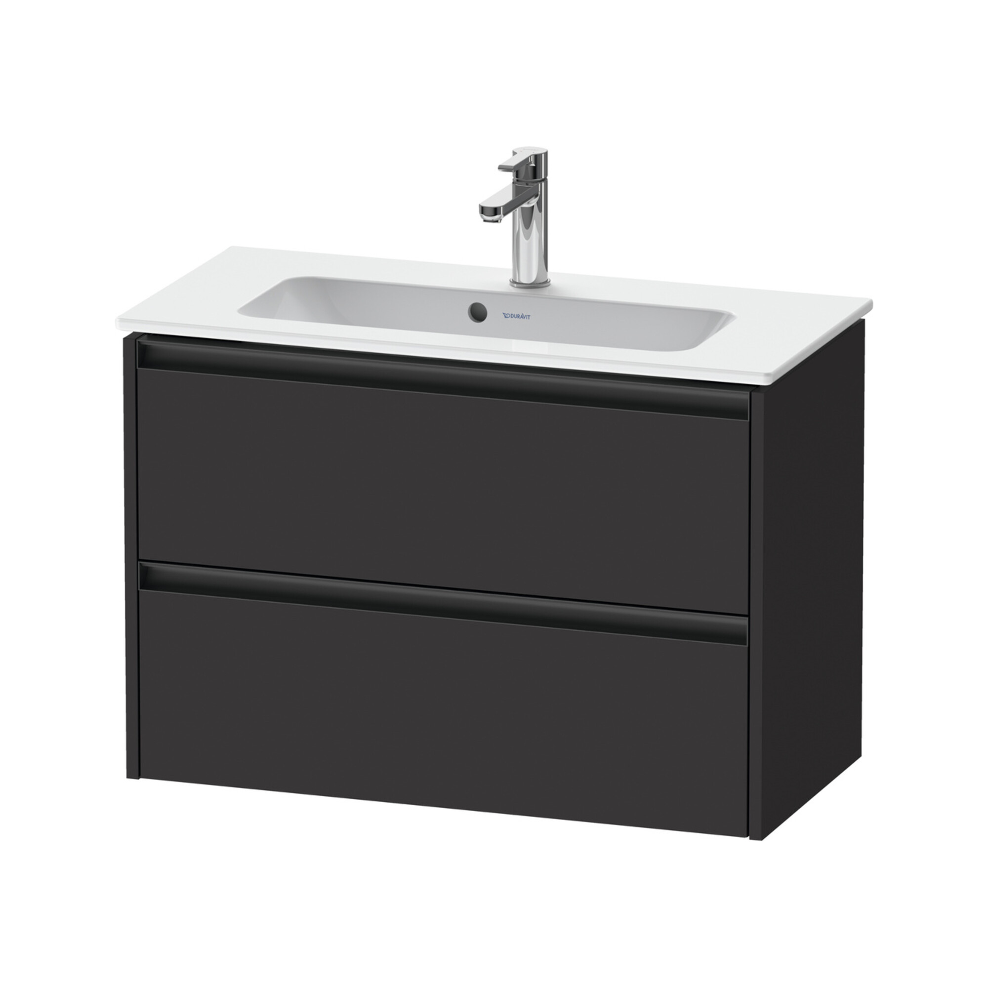 Duravit Waschtischunterschrank Ketho.2 Compact 81x39cm, graph matt, 2 Schub., wandhängend