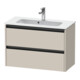 Duravit Waschtischunterschrank Ketho.2 Compact 81x39cm, Tau ma, 2 Schub., wandhängend-1
