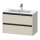 Duravit Waschtischunterschrank Ketho.2 Compact 81x39cm, Tau matt, 2 Schub., wandhängend-1