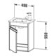 Duravit Waschtischunterschrank Ketho 40x28,5x55cm, wandhängend, T li, we hochglanz