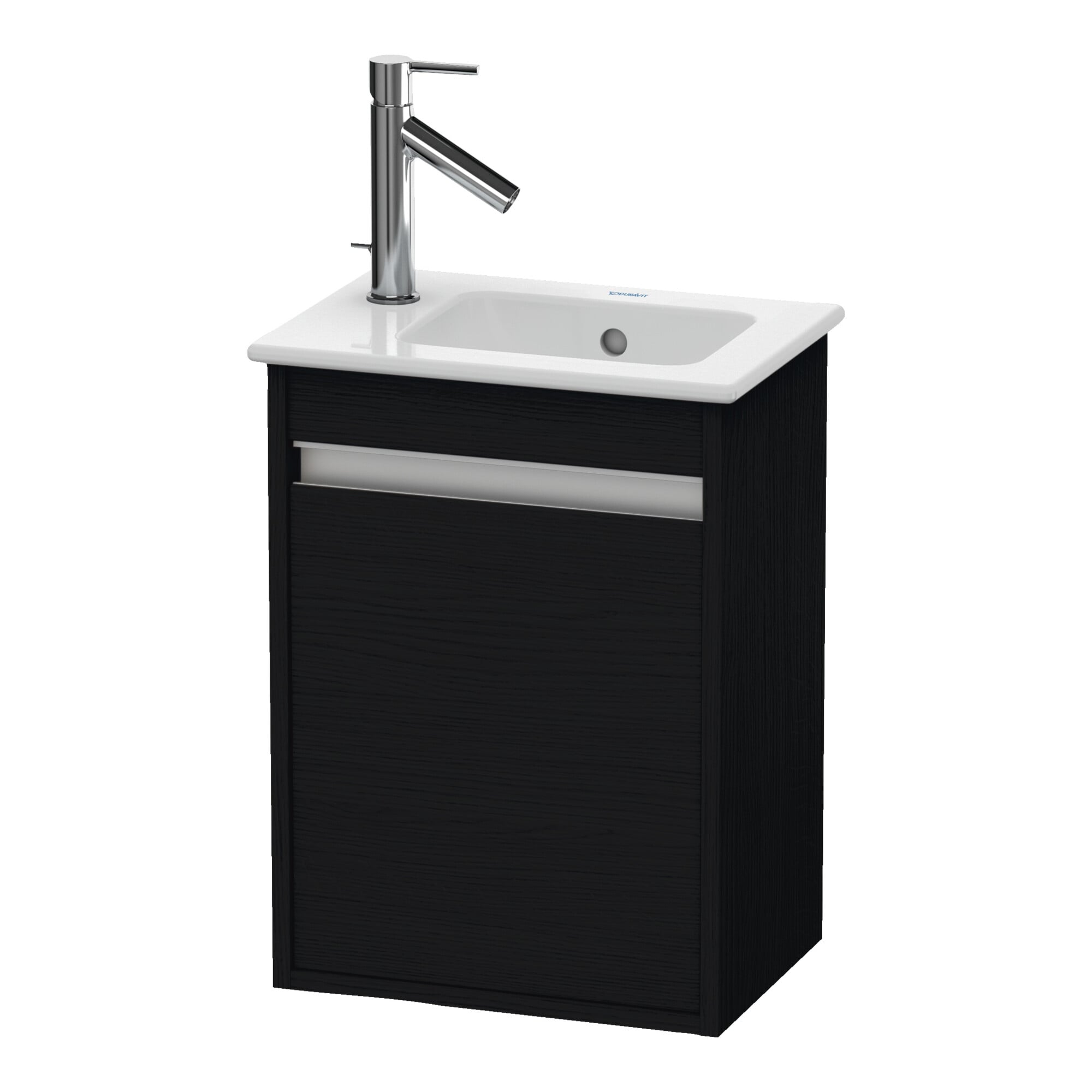 Duravit Waschtischunterschrank Ketho 40x28,5x55cm, wandhängend, T re, Eiche schwarz