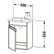 Duravit Waschtischunterschrank Ketho 40x28,5x55cm, wandhängend, T re, Nussb dunkel-3