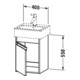 Duravit Waschtischunterschrank Ketho 40x32x55cm, wandhängend, T li, Eiche schwarz