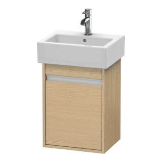 Duravit Waschtischunterschrank Ketho 40x32x55cm, wandhängend, T links, Eiche natur