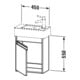Duravit Waschtischunterschrank Ketho 45x22,5x55cm, wandhängend, T li, Eiche schwarz